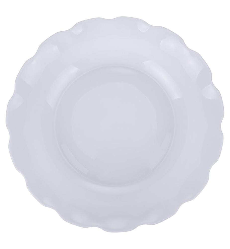 Lot de 2 saladiers - Ø 10 cm / Verre opalin / Scaloppé