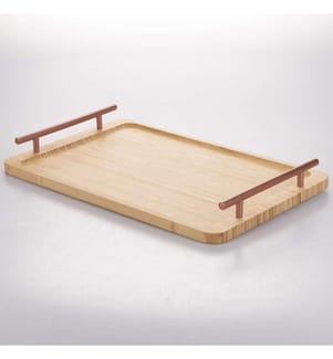 Bambus-Tablett - 40 x 25 x 1,5 cm / Braun