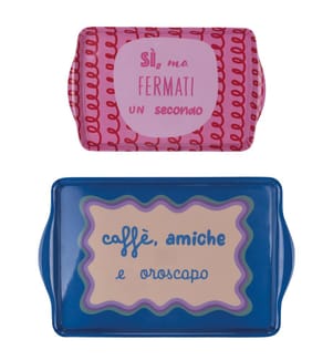 Mehr Amor 2er-Set Melamintabletts - Rosa und Blau