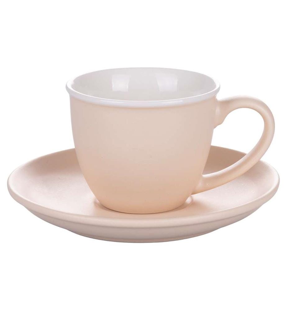 Set aus 6 Tassen - 100 ml mit Untertasse / Oh Sandy