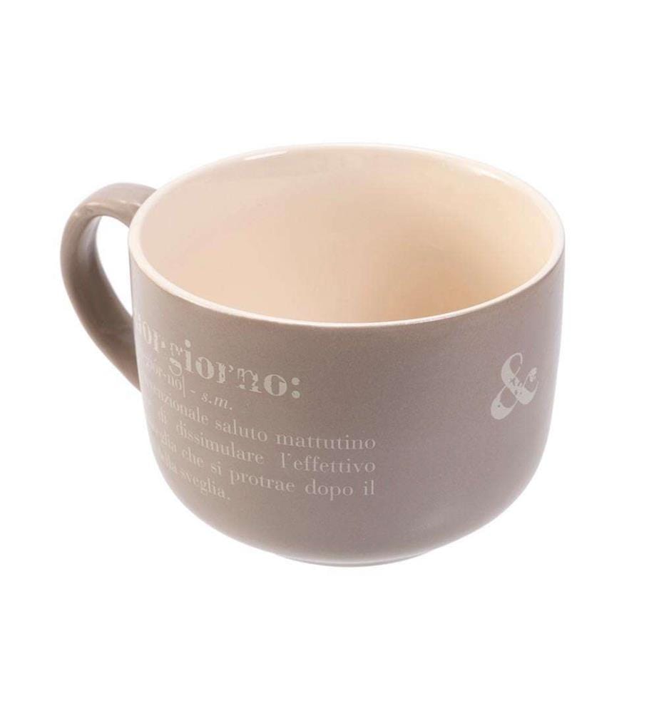 Victionary Jumbo Tasse - Grau und Weiss