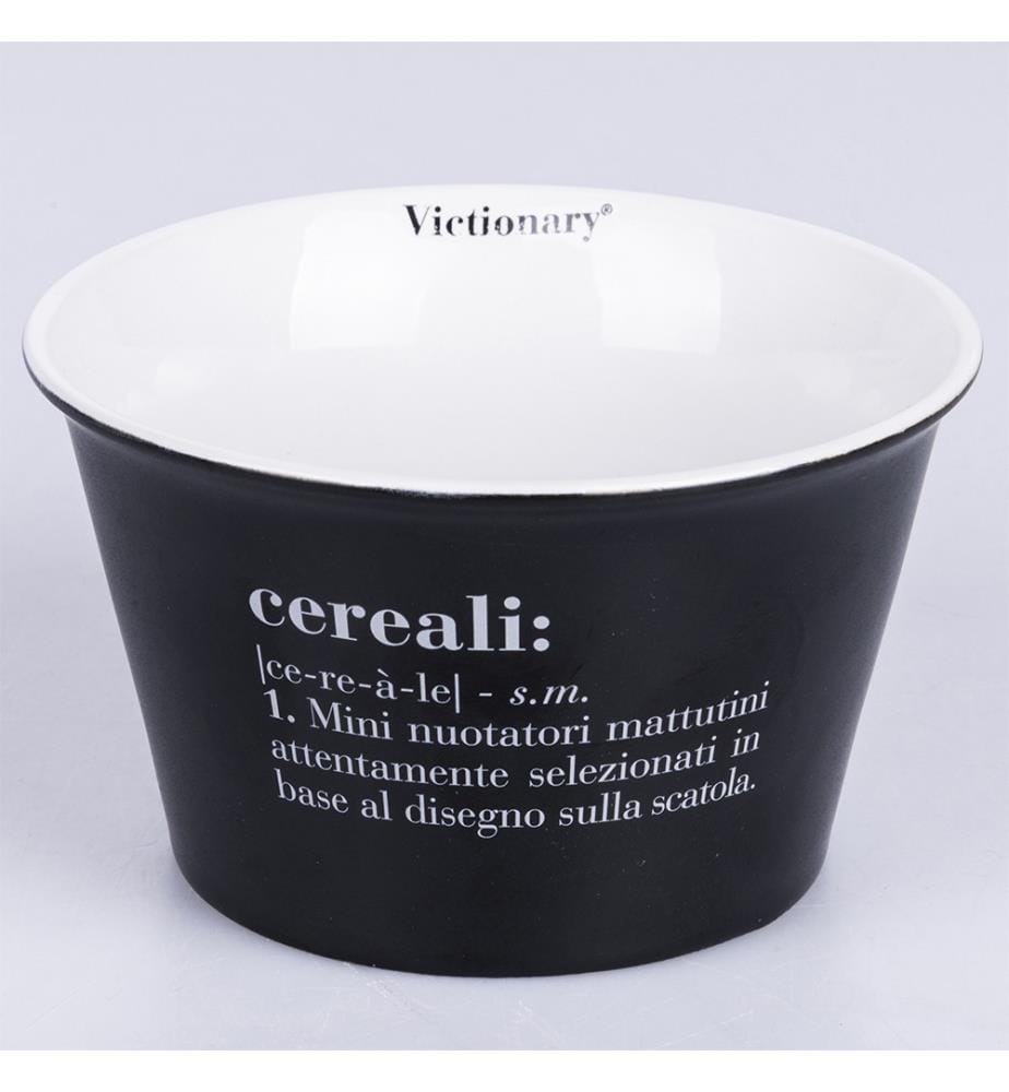 Victionary Bowl Yogurt Cereals 550 ml - Black and White