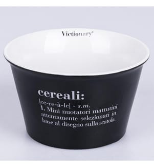 Bol à Céréales au yaourt Victionary 550 ml - Noir et blanc