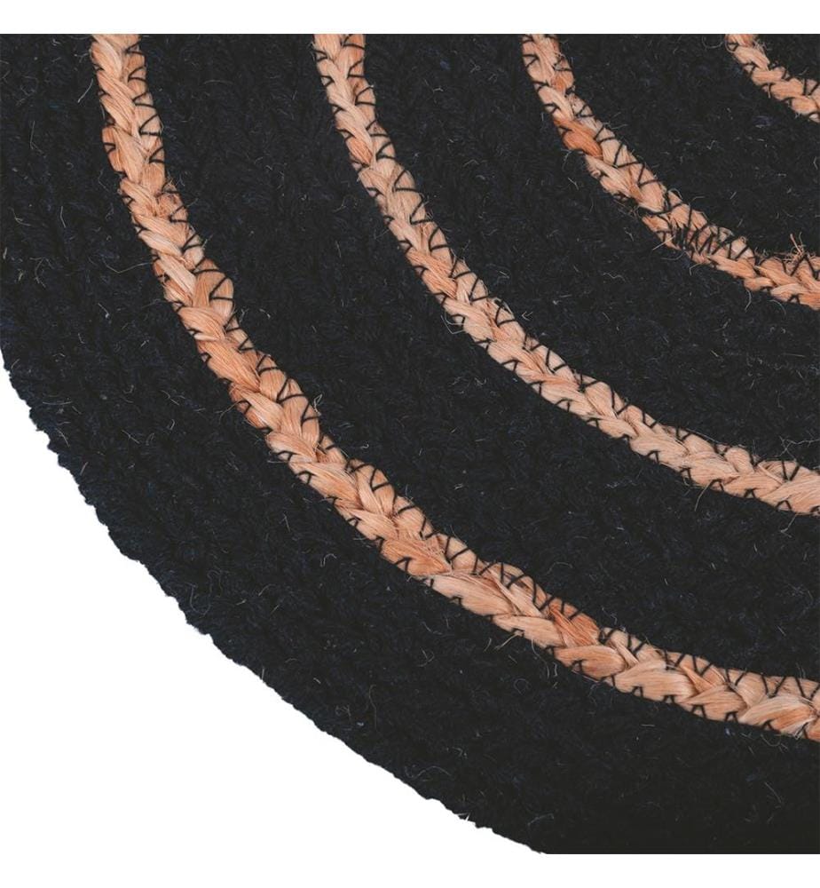 Tischset Aus Baumwolle Und Jute - Schwarz Und Braun