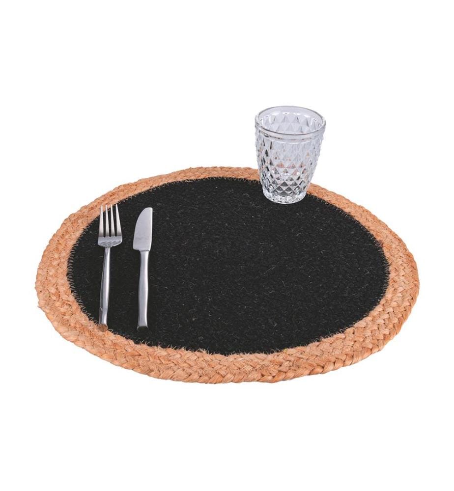 Tischset Aus Jute - Braun Und Schwarz