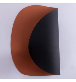 Lot 6 Sets de table PVC 44x37 cm cognac/noir - Marron/Noir