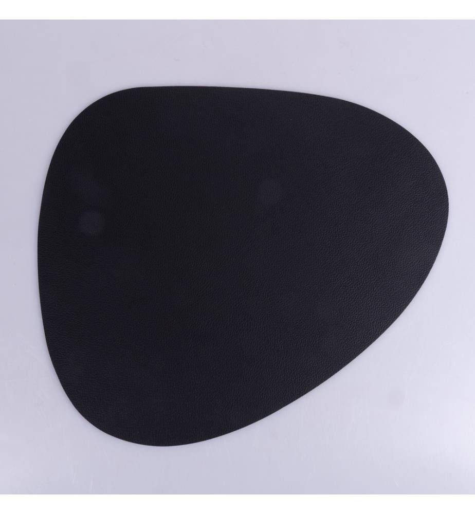 Lot 6 Sets de table PVC 44x37 cm cognac/noir - Marron/Noir