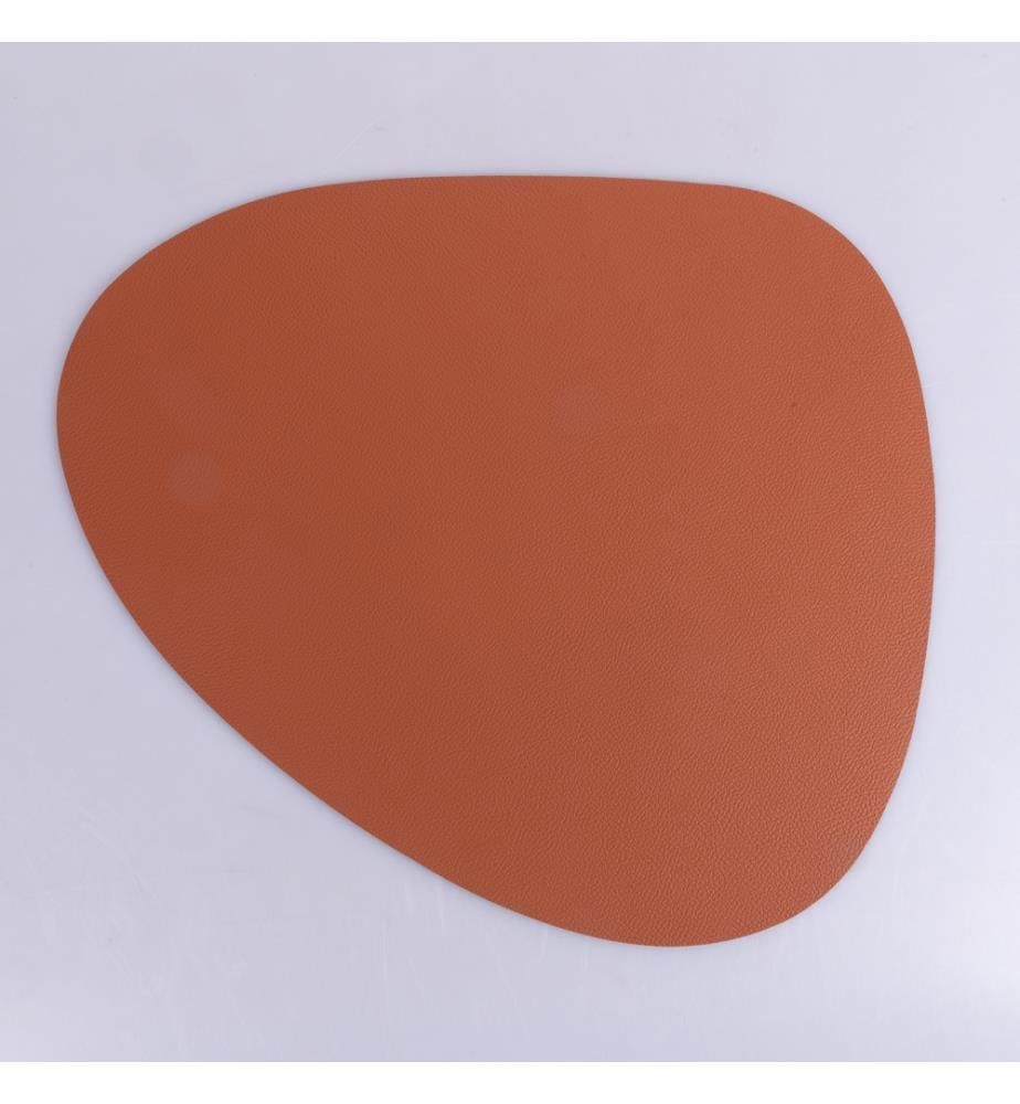 Lot 6 Sets de table PVC 44x37 cm cognac/noir - Marron/Noir