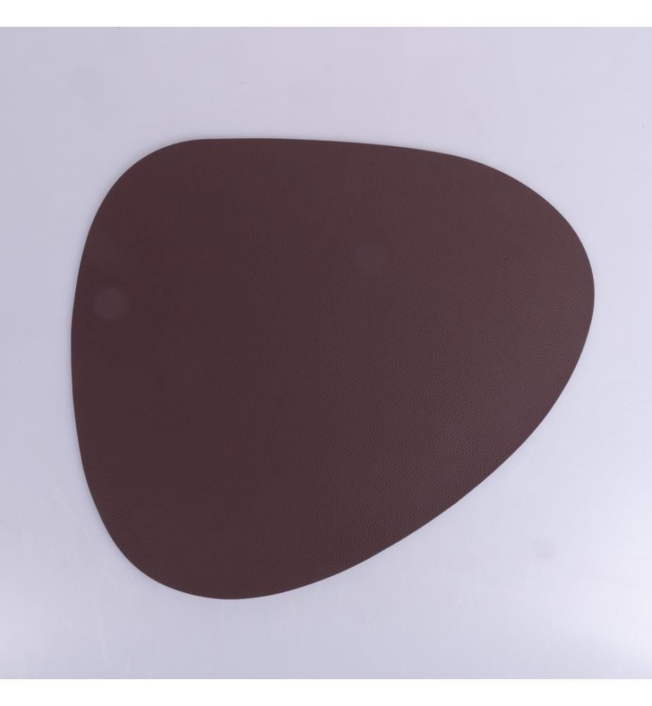 Lot 6 Sets de table PVC 44x37 cm blanc/marron - Blanc/Marron