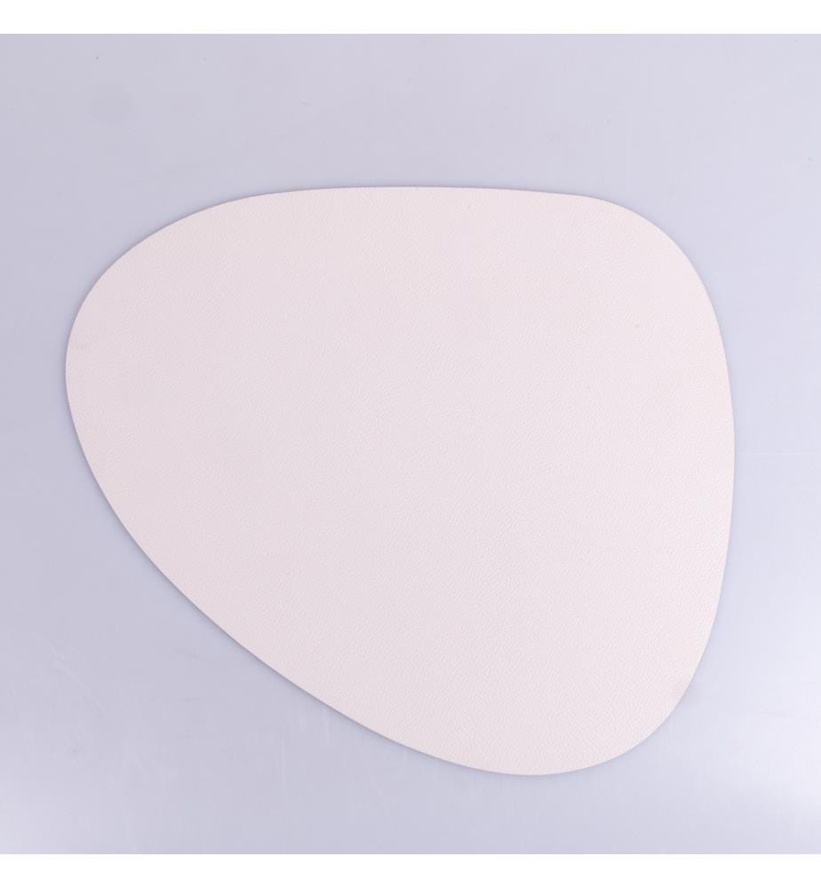 Lot 6 Sets de table PVC 44x37 cm blanc/marron - Blanc/Marron