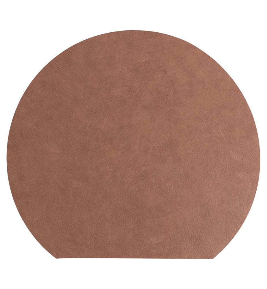 Lot de 6 sets de table en PVC en forme de croissant, 36,5 x 33 cm, aspect cuir