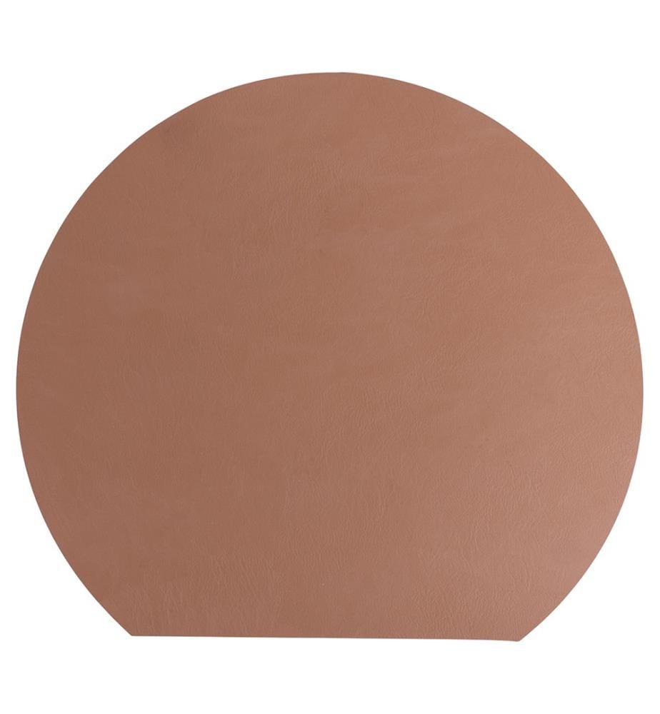 Lot de 6 sets de table en PVC en forme de croissant, 36,5 x 33 cm, aspect cuir