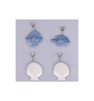 Windfeste Anhänger für draussen Set 4 - Blau