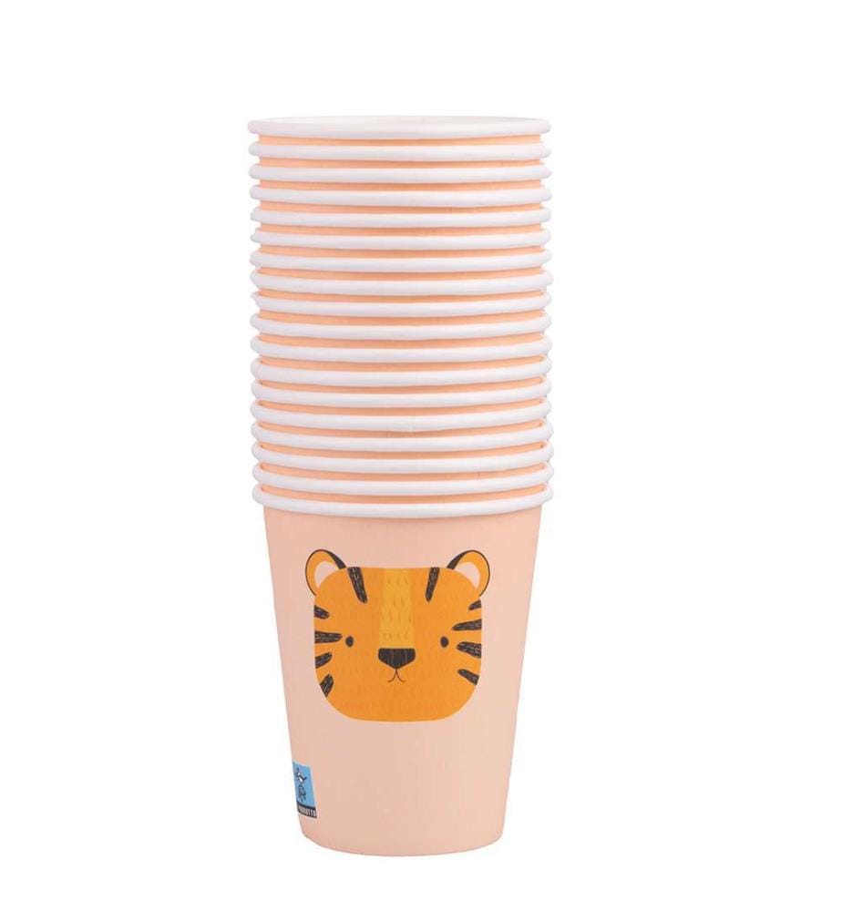Set of 18 paper cups - 250 ml / Random design