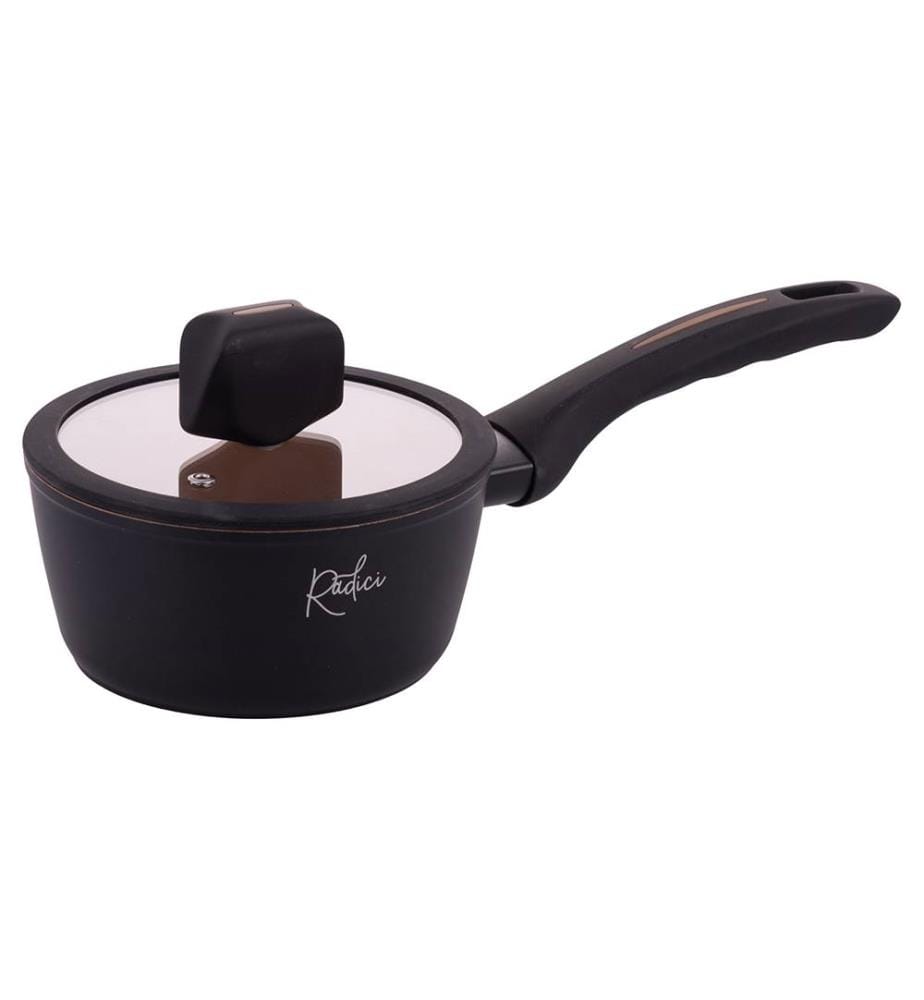 Radici Liquirizia Kasserolle mit Deckel - 16 cm / Schwarz