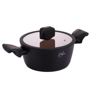 Radici Liquirizia Kasserolle mit Deckel - 20 cm / Schwarz