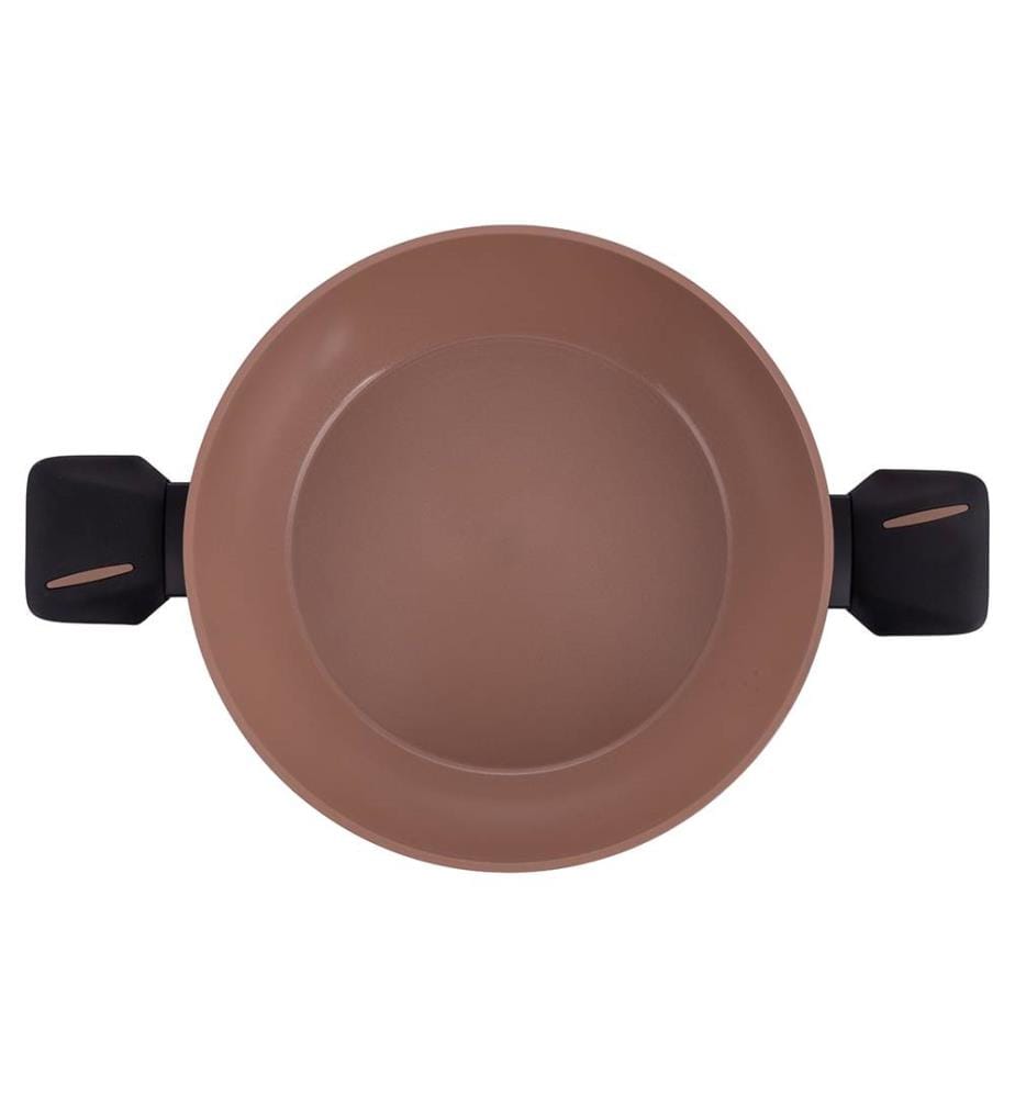 Padella Radici Liquirizia con coperchio in silicone - 28 cm / Nero