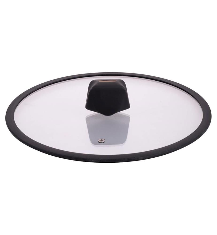 Padella Radici Liquirizia con coperchio in silicone - 28 cm / Nero