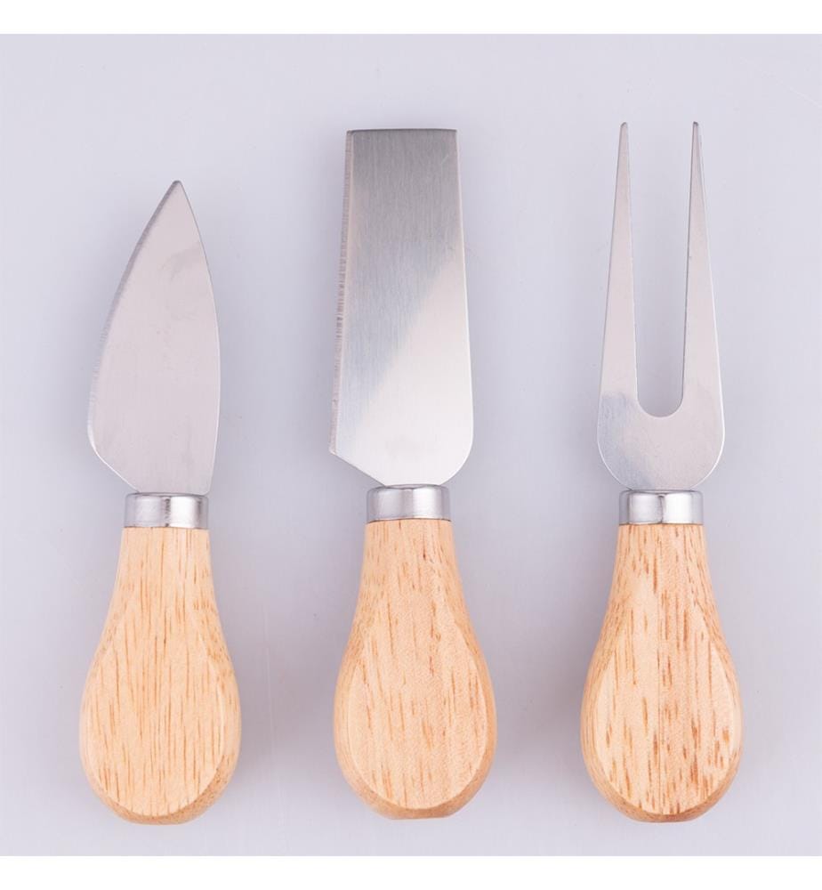 Set Schneidebrett + Besteck - Holz