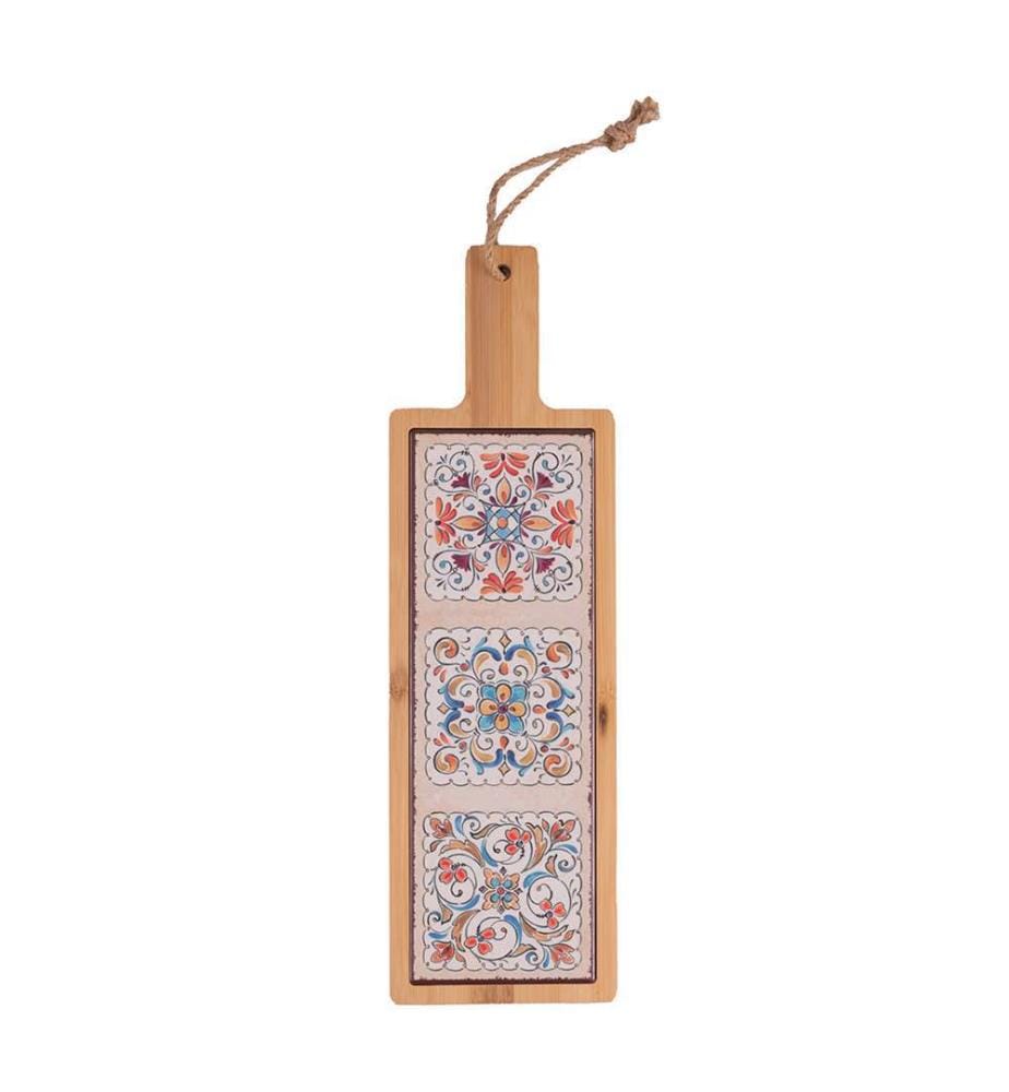 Maioliche Schneidebrett mit Griff - 12,5 x 41,5 cm