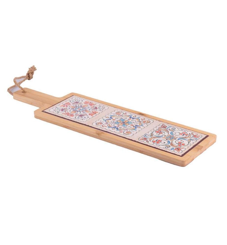 Maioliche Schneidebrett mit Griff - 12,5 x 41,5 cm