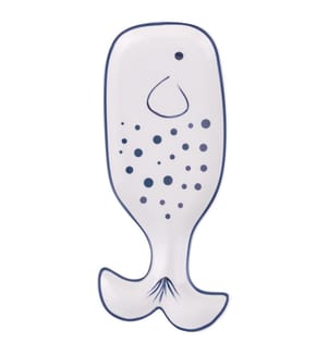 Fisch-Cartoon-Wal-Kellenhalter 29 x 12,5 x 2 cm