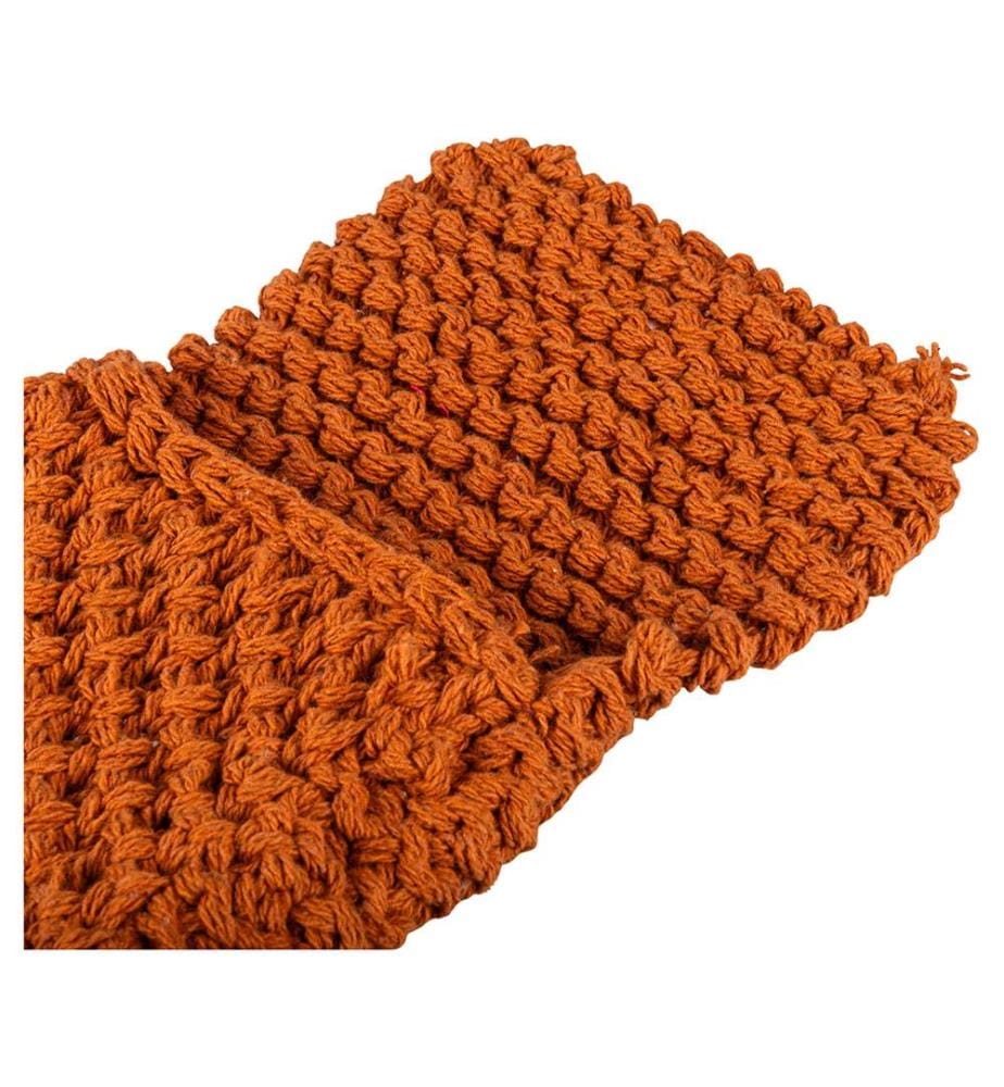 Porte-couverts en macramé - Rouille