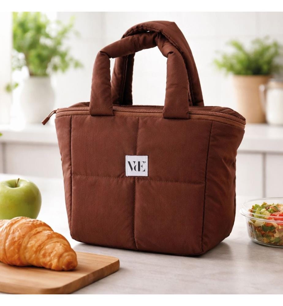 Sac isotherme Puffy Mocha 22,5x11x22,5 cm - Marron