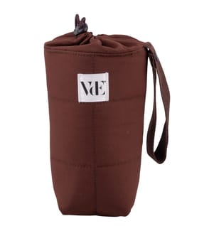 Porte-bouteille thermique Puffy Mocha 8x21 cm - Marron