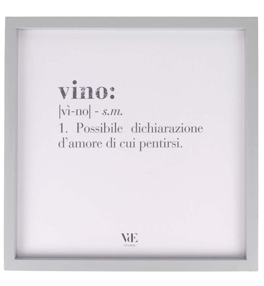 Toile Victionary Wine - 40 x 40 cm / Gris
