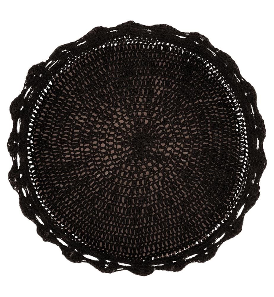 Panier au crochet, 31 x 8 cm, marron foncé