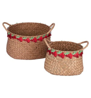 Lot 2 Naturkörbe 24/18 cm - Naturholz