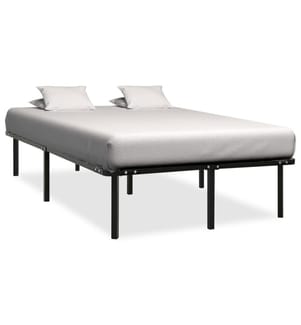 Cadre de lit sans matelas noir métal 180x200 cm