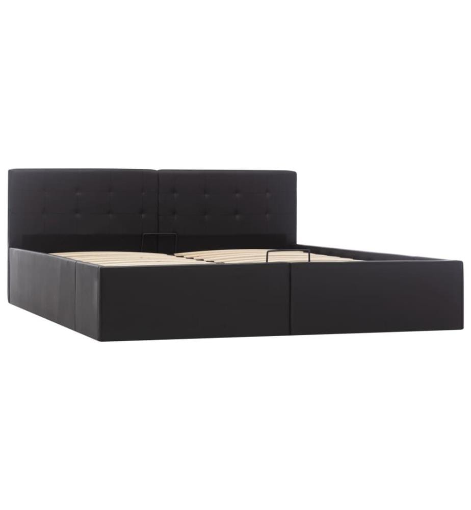 Cadre de lit avec rangement hydraulique Similicuir 160x200 cm