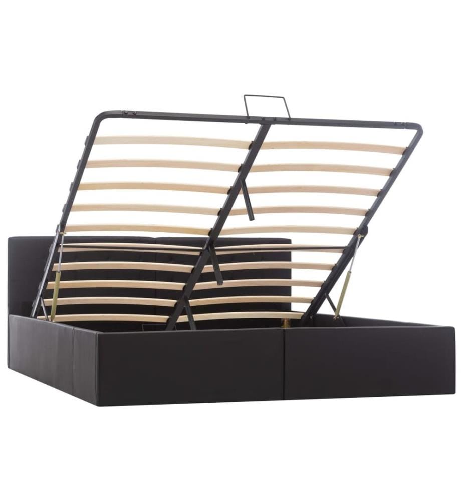 Cadre de lit avec rangement hydraulique Similicuir 160x200 cm