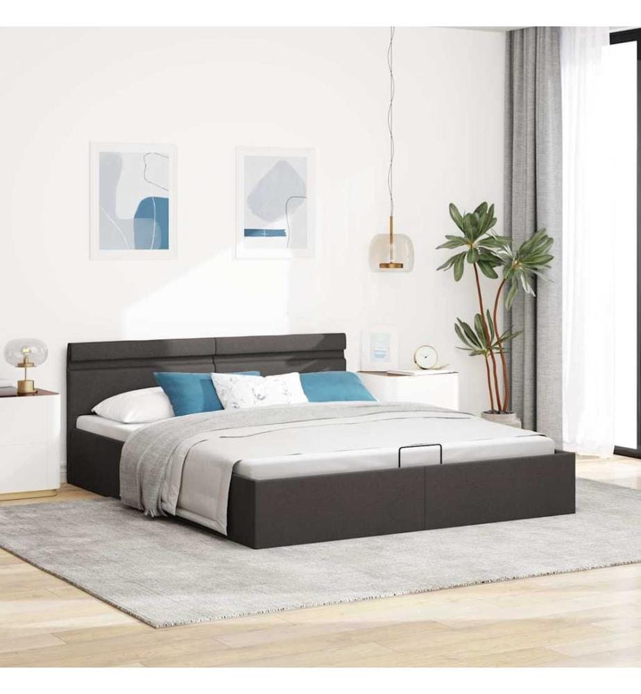 Cadre de lit à rangement hydraulique sans matelas 180x200 cm