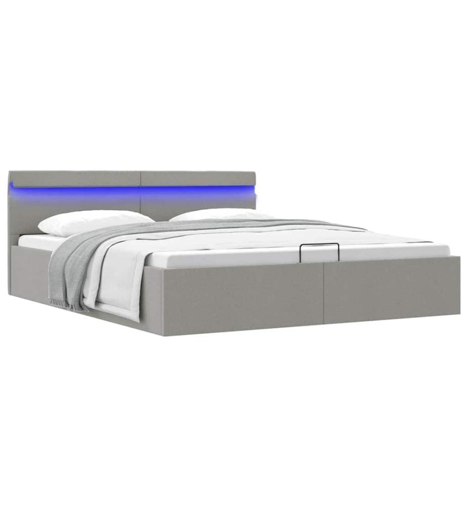 Cadre de lit à rangement hydraulique sans matelas 180x200 cm