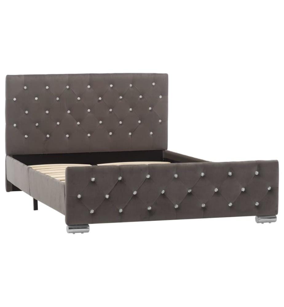 Bettgestell Grau Samt 120x200 cm