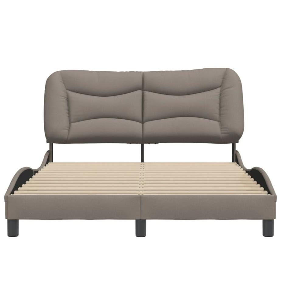 Bettgestell ohne Matratze "Hvar" Taupe 120x200 cm Stoff