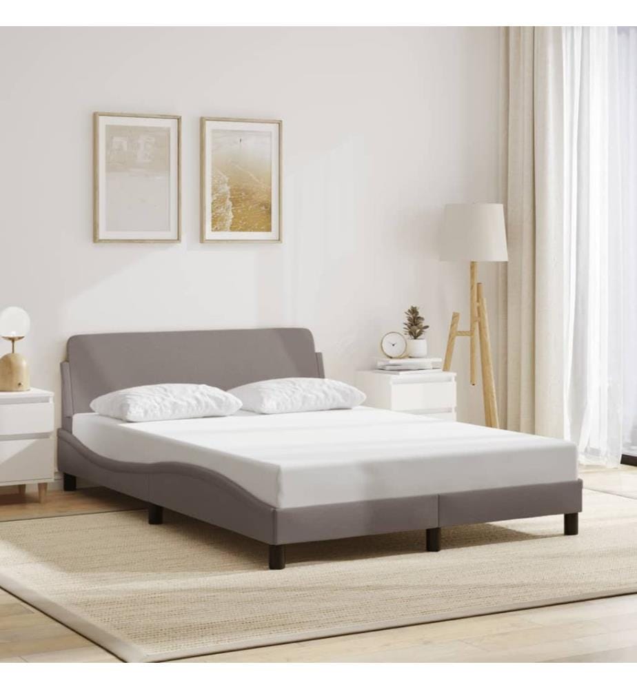 Cadre de lit Dover taupe 120x200 cm tissu