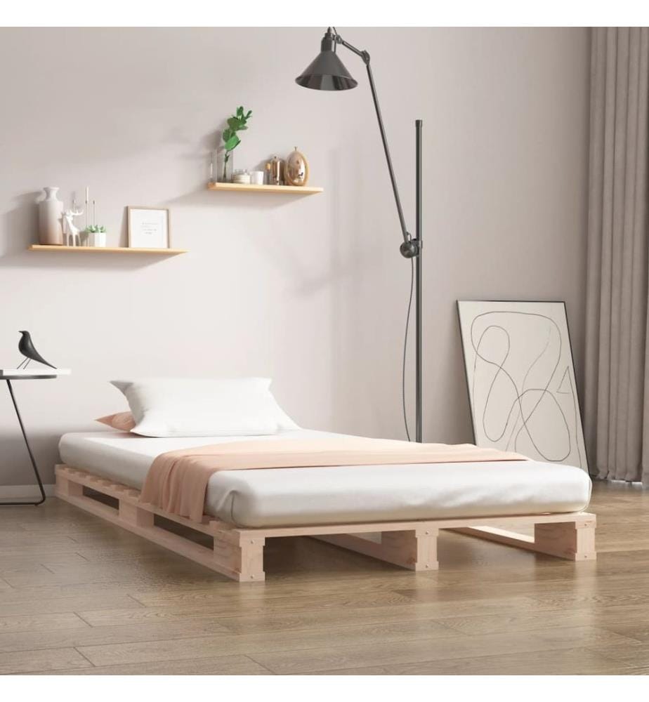 Palettenbett 100x200 cm Massivholz Kiefer