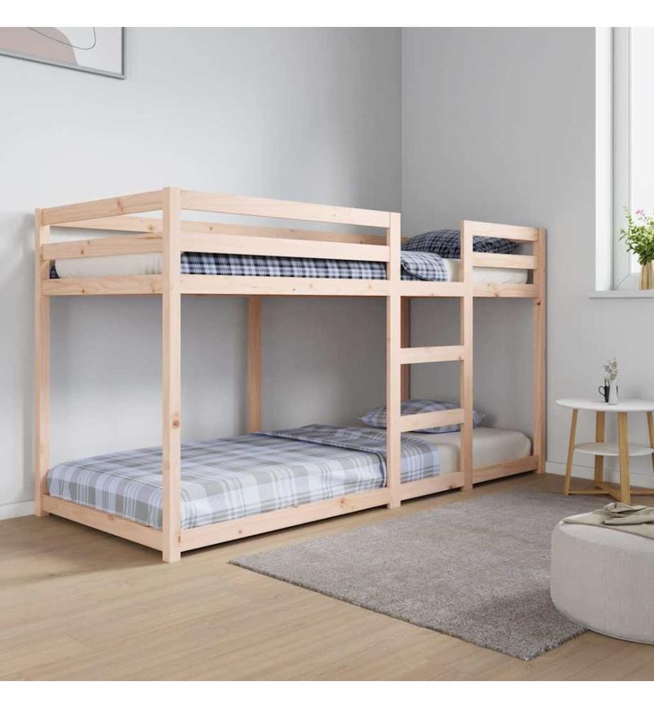 Lit superposé sans matelas 80x200 cm bois de pin massif