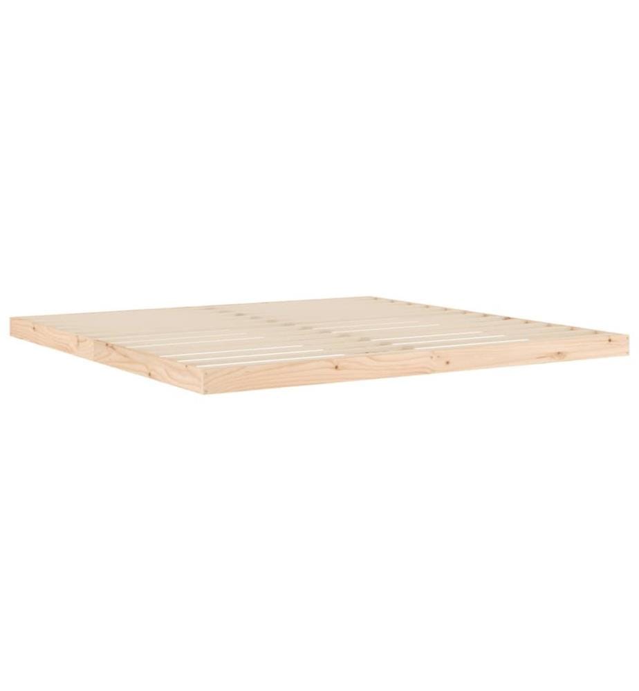 Cadre de lit sans matelas 200x200 cm bois massif de pin