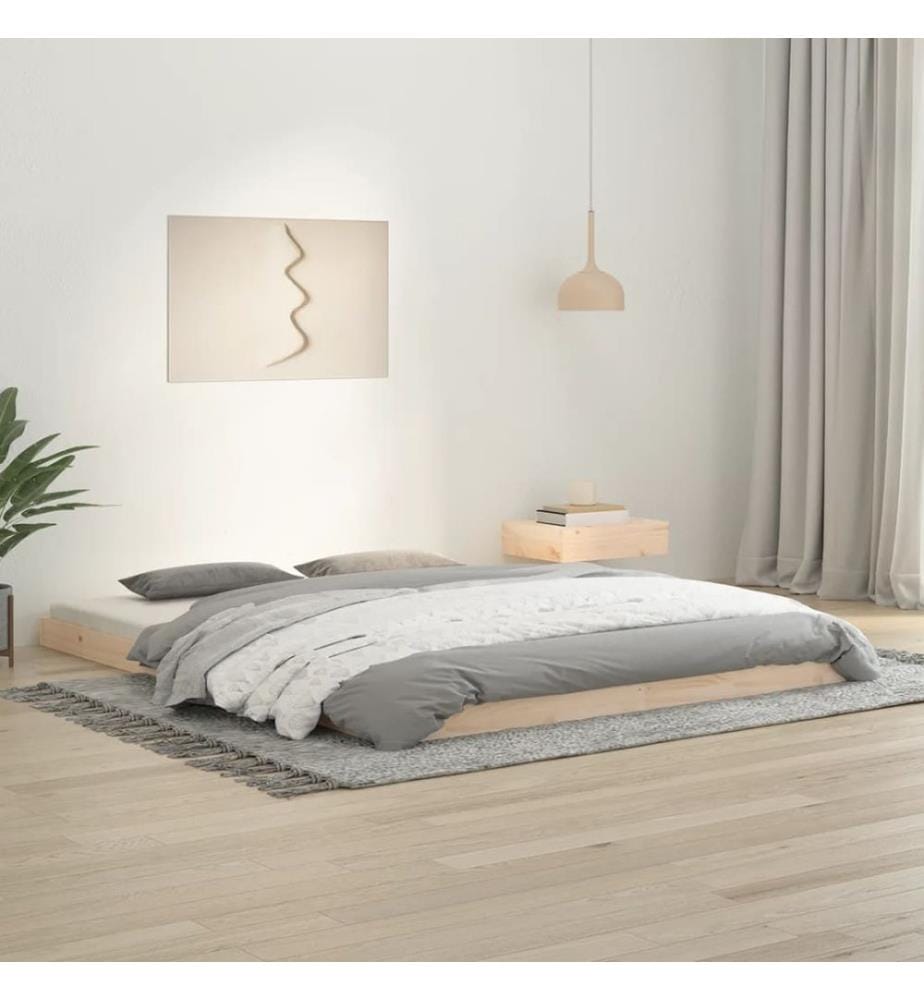 Cadre de lit sans matelas 160x200 cm bois massif de pin