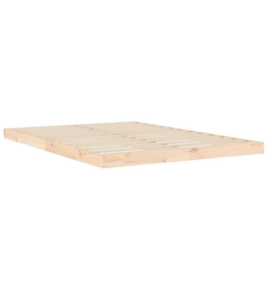 Cadre de lit sans matelas 140x200 cm bois massif de pin