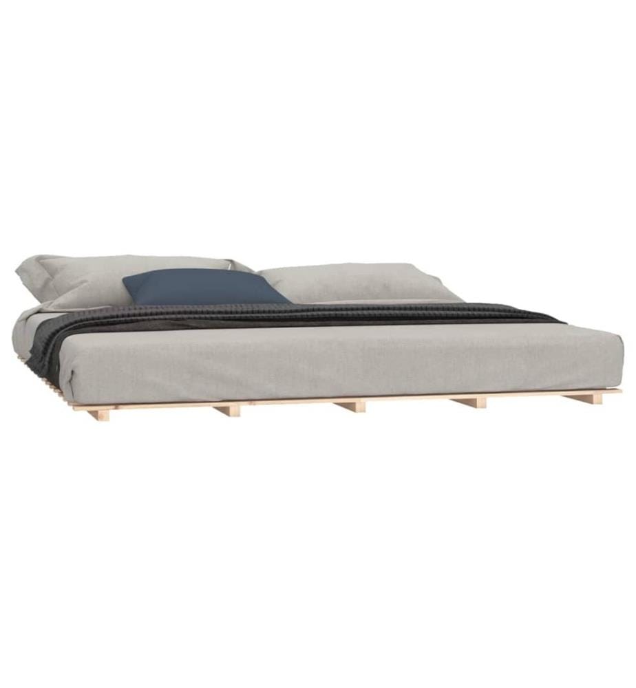 Cadre de lit sans matelas 180x200 cm bois massif de pin