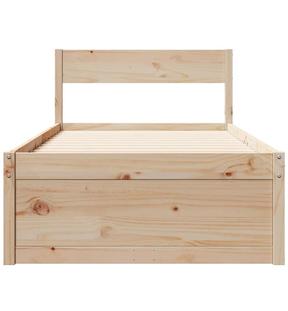 Cadre de lit sans matelas 90x190 cm bois de pin massif