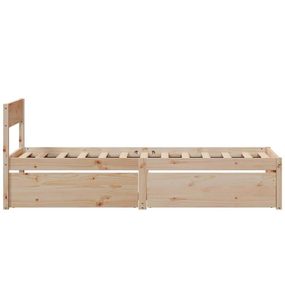 Cadre de lit sans matelas 90x190 cm bois de pin massif