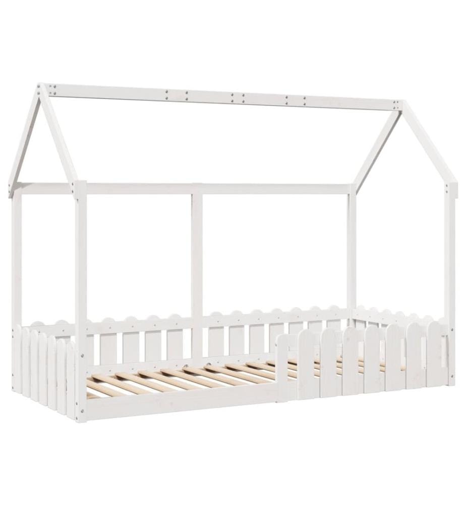 Cadre de lit d'enfants forme de maison sans matelas 90x190 cm