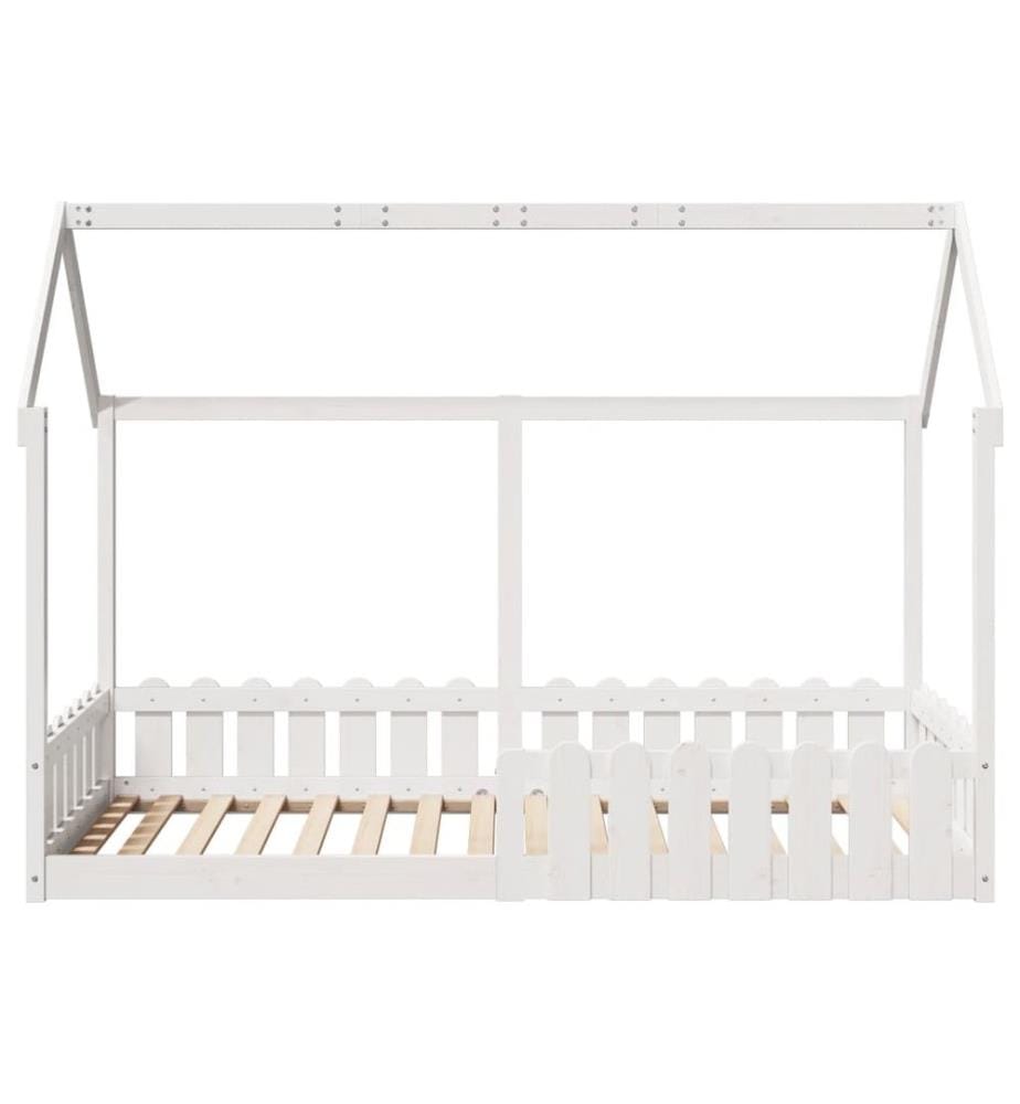 Cadre de lit d'enfants forme de maison sans matelas 90x190 cm